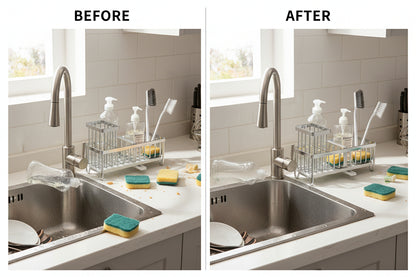 Kitchen Sink Organizer with Soap Dispenser