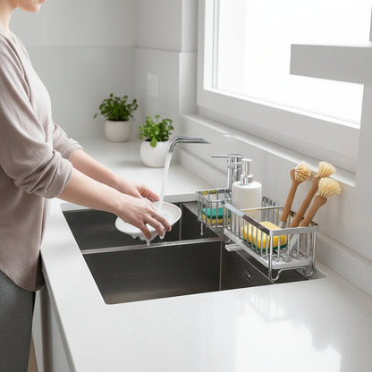 Kitchen Sink Organizer with Soap Dispenser